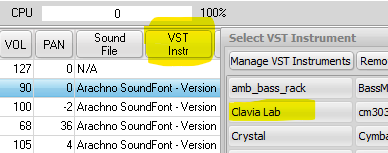 How to add a VST instrument to a track